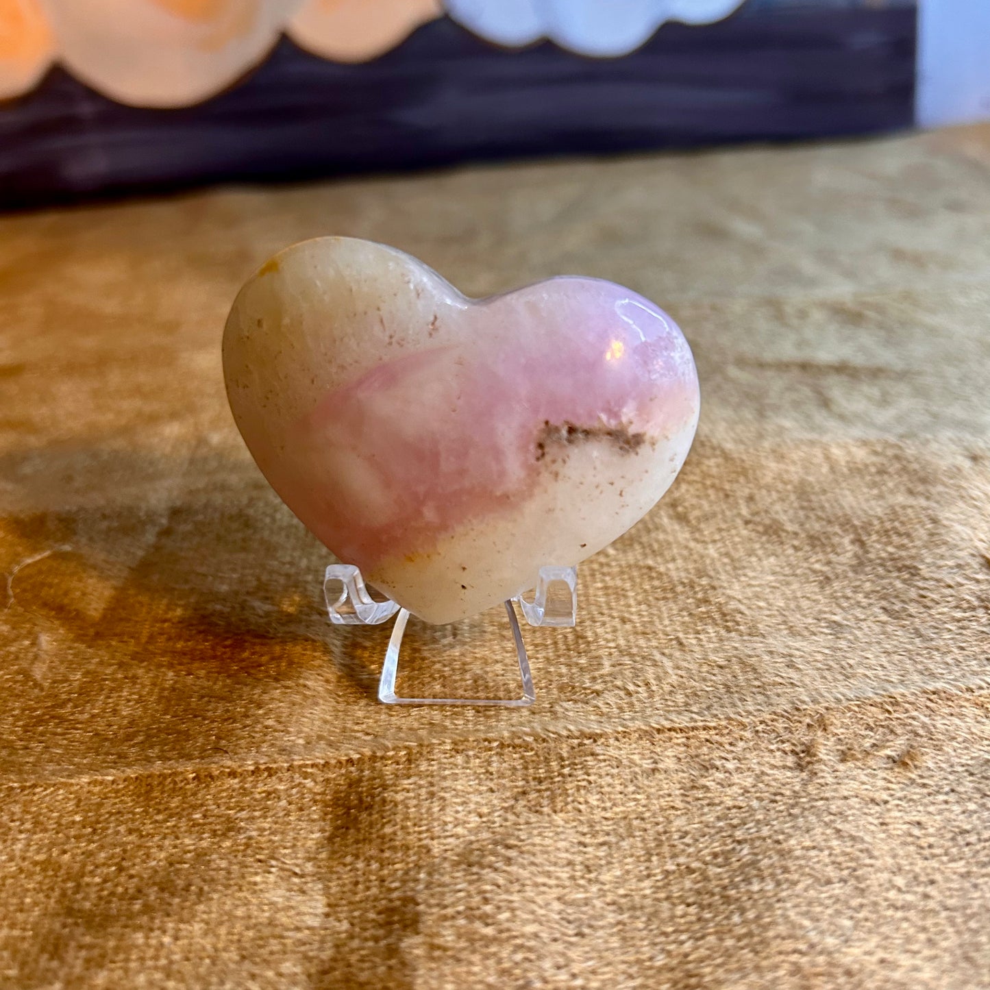 Pink Aragonite Heart