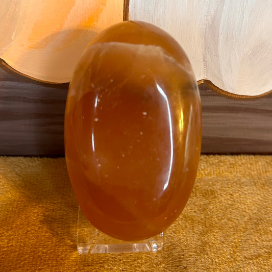 Honey Calcite, Palm Stone