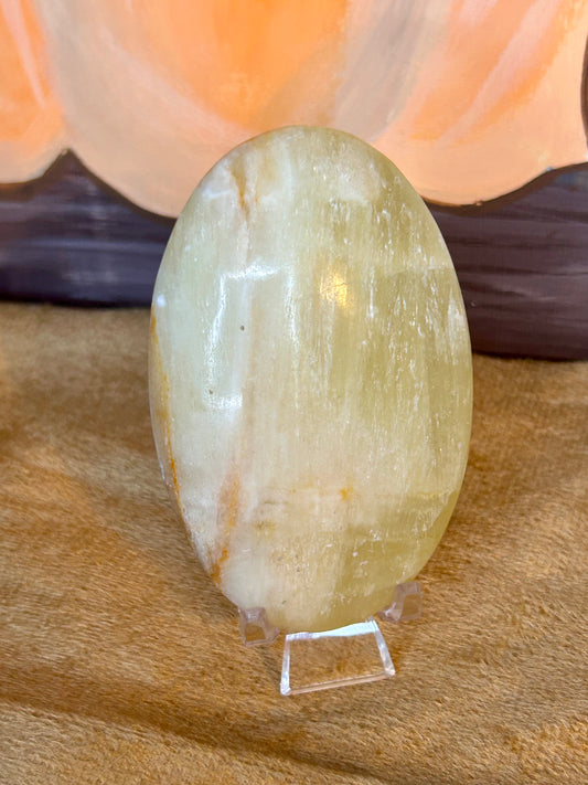 Lemon Calcite Palm Stone