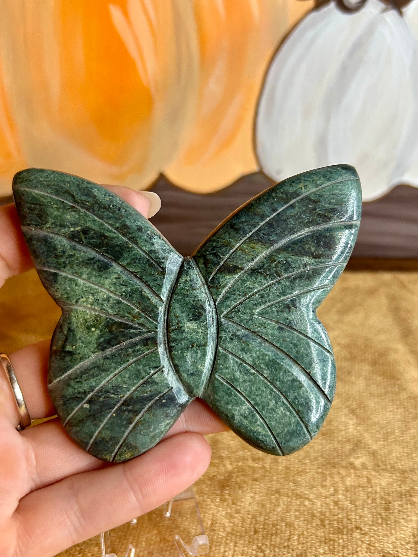 Moss Agate Butterfly