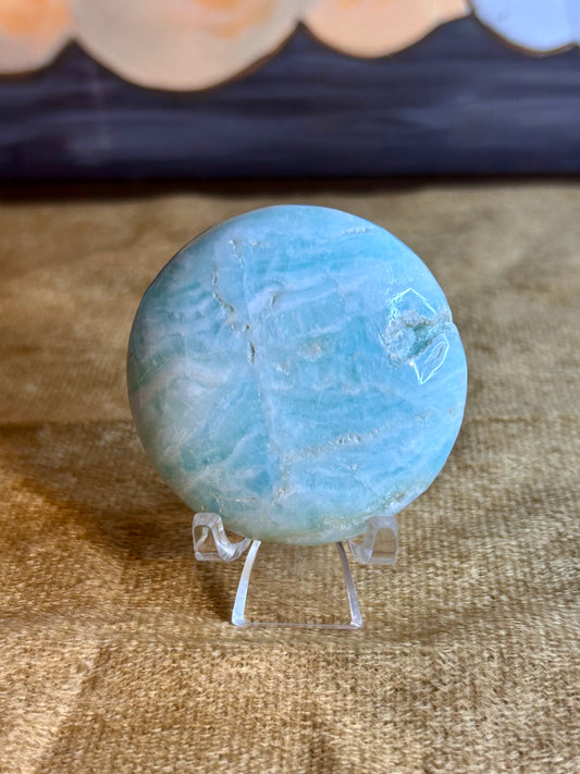 Blue Aragonite Palm Stone