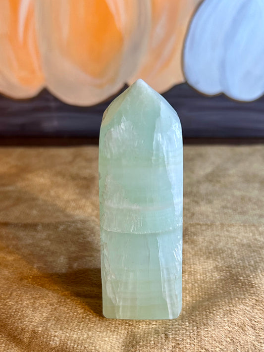 Pistachio Calcite Tower