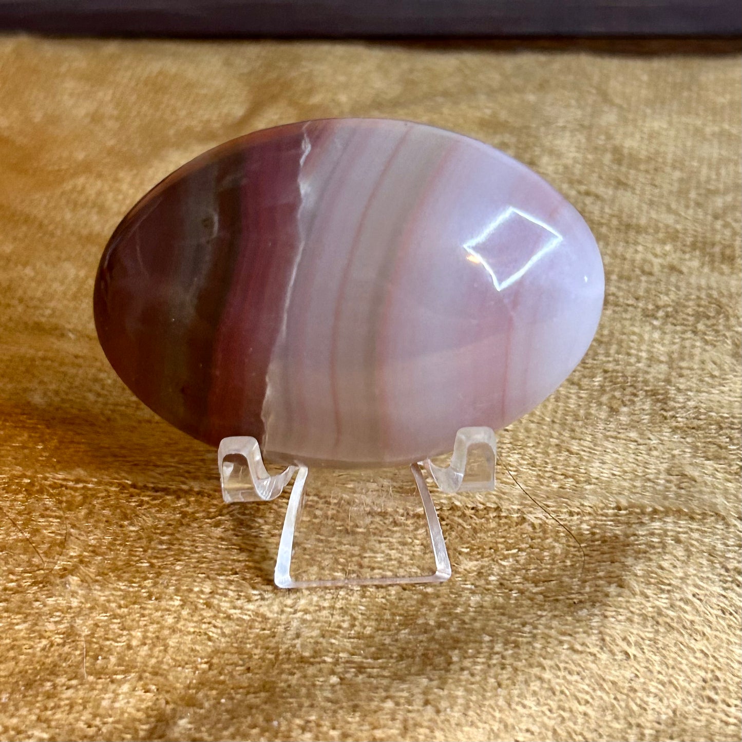 Flower Agate Palm Stone