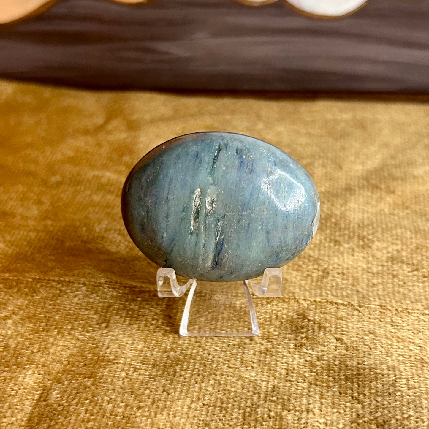Blue Calcite Palm Stone