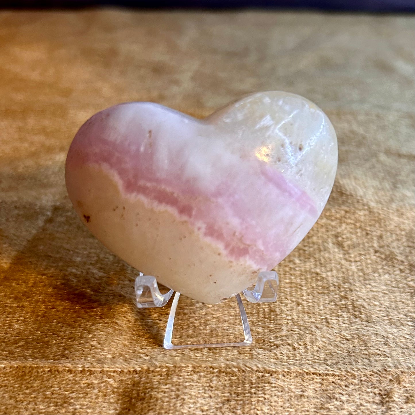 Pink Aragonite Heart