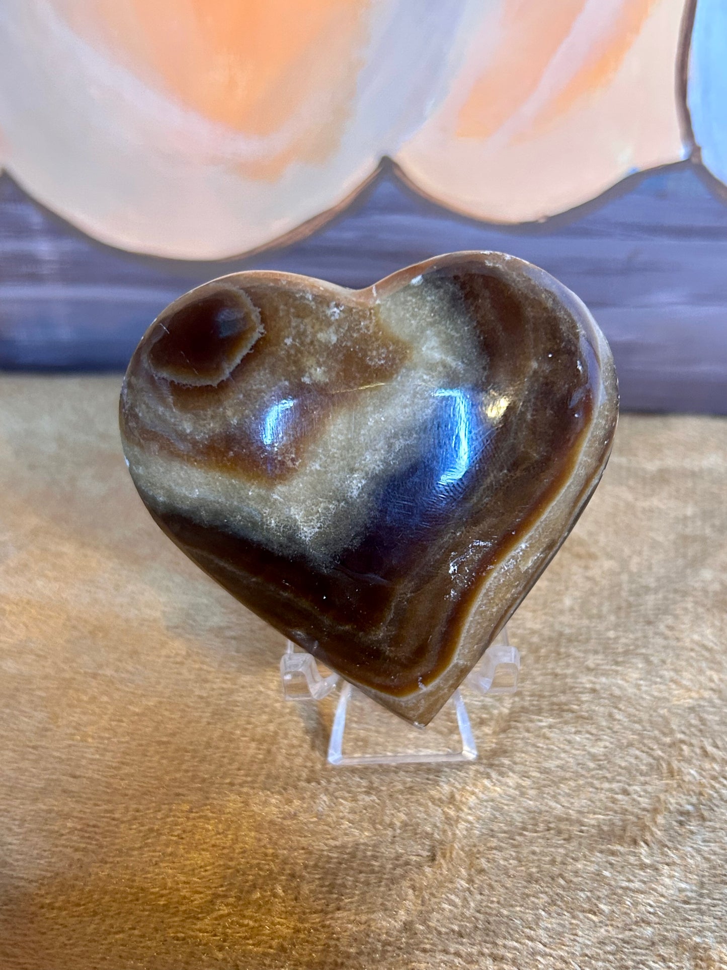 Chocolate Calcite Heart