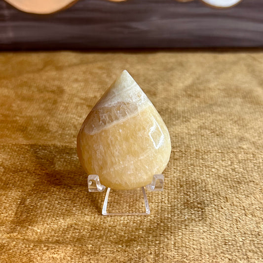 Orange Calcite Palm Stone