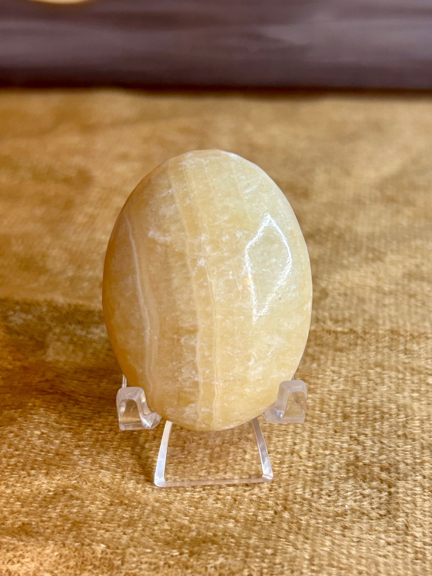 Orange Calcite Palm Stone