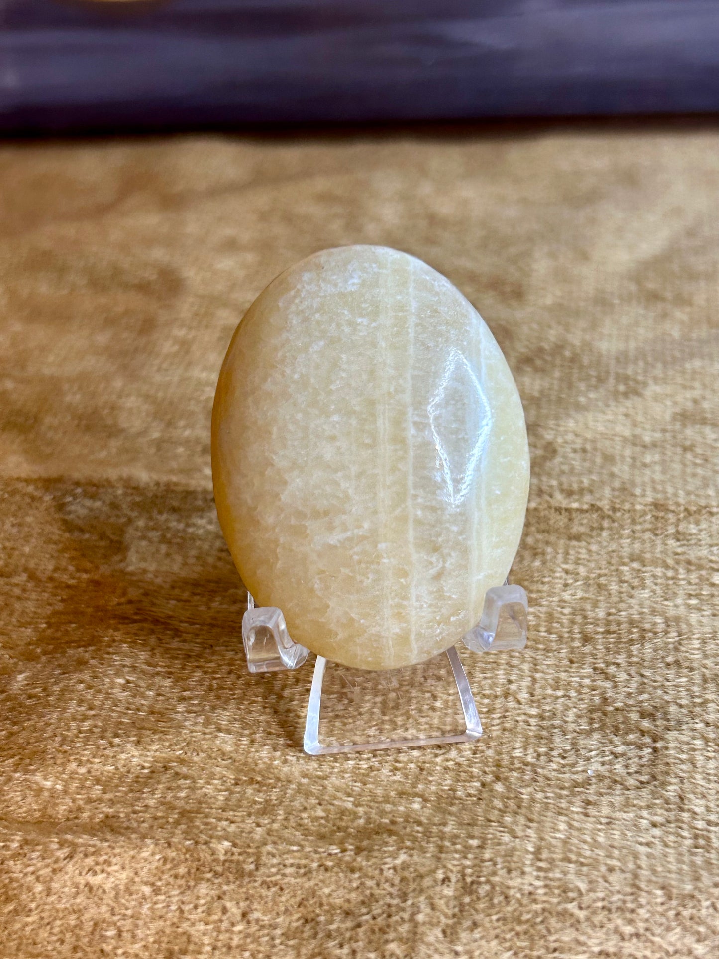 Orange Calcite Palm Stone