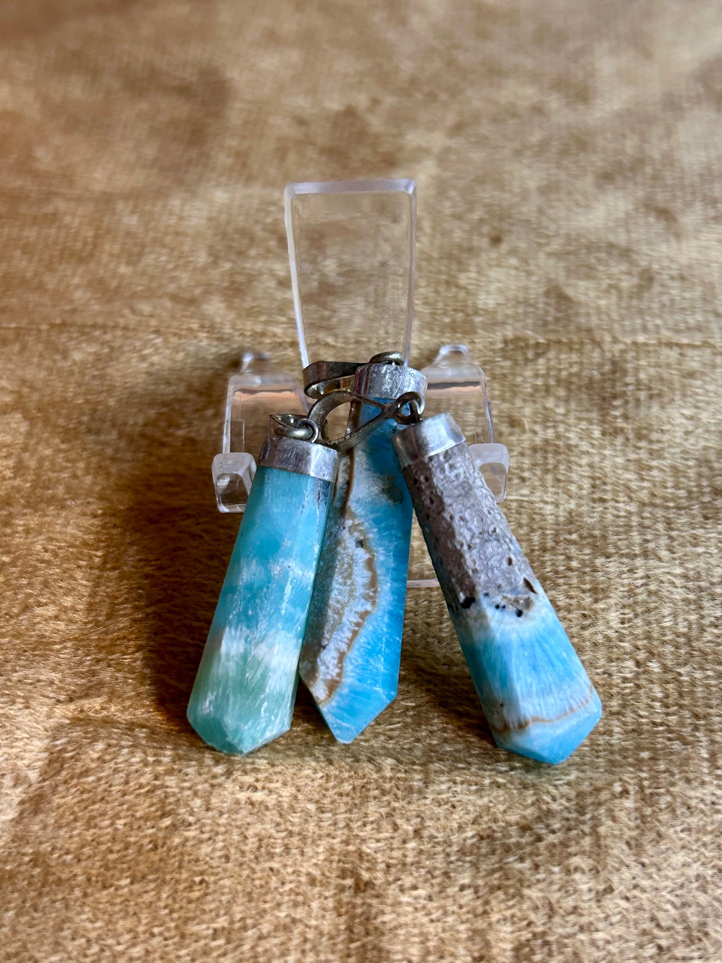 Blue Aragonite Pendant