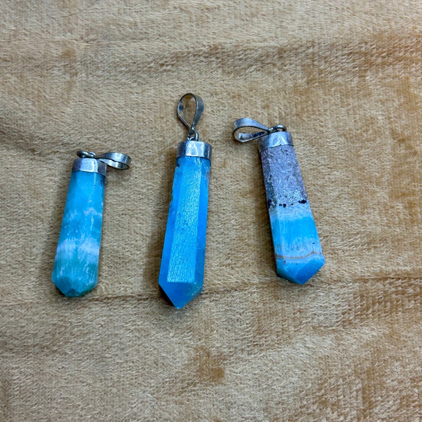 Blue Aragonite Pendant