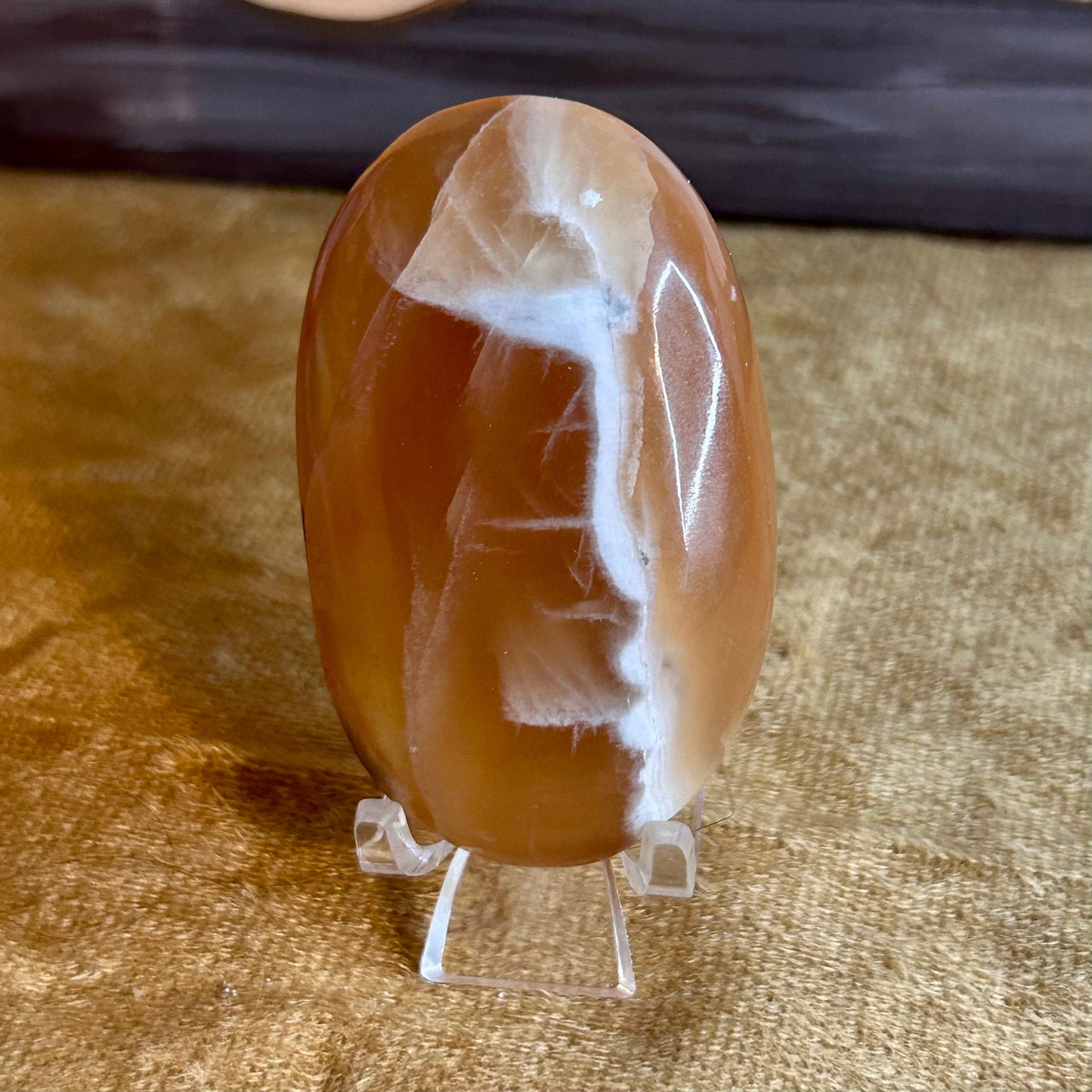 Honey Calcite, Palm Stone