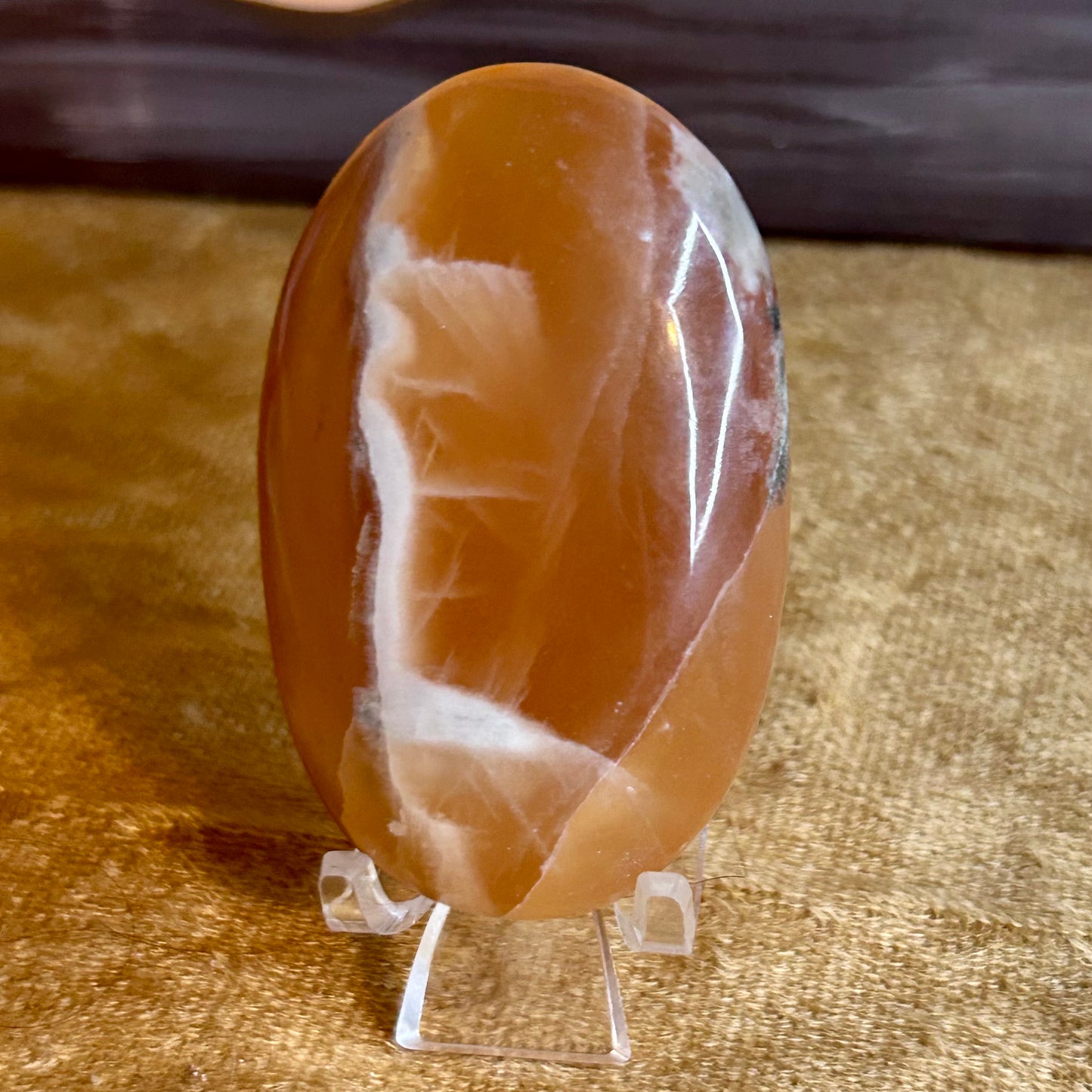 Honey Calcite, Palm Stone