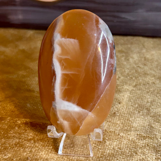 Honey Calcite, Palm Stone