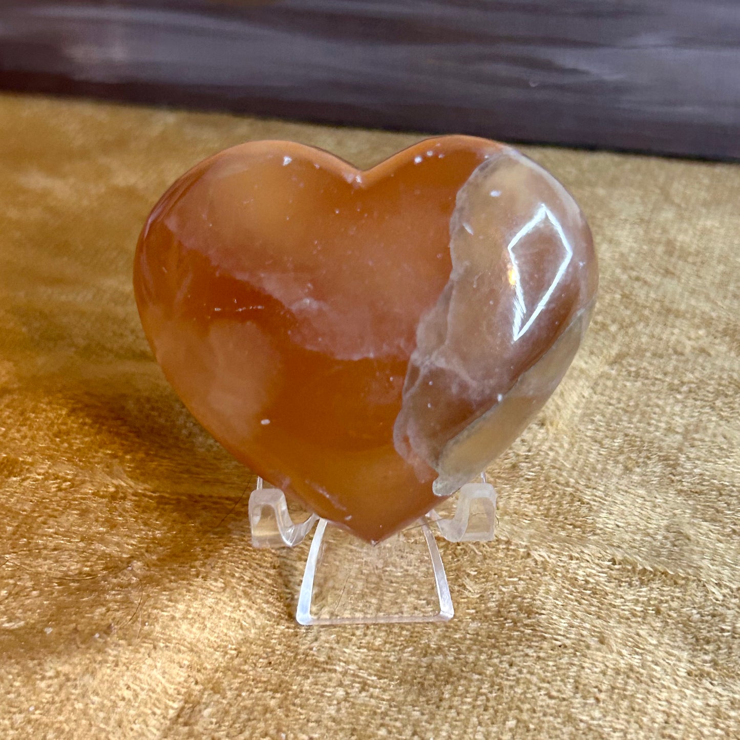 Honey Calcite, Heart