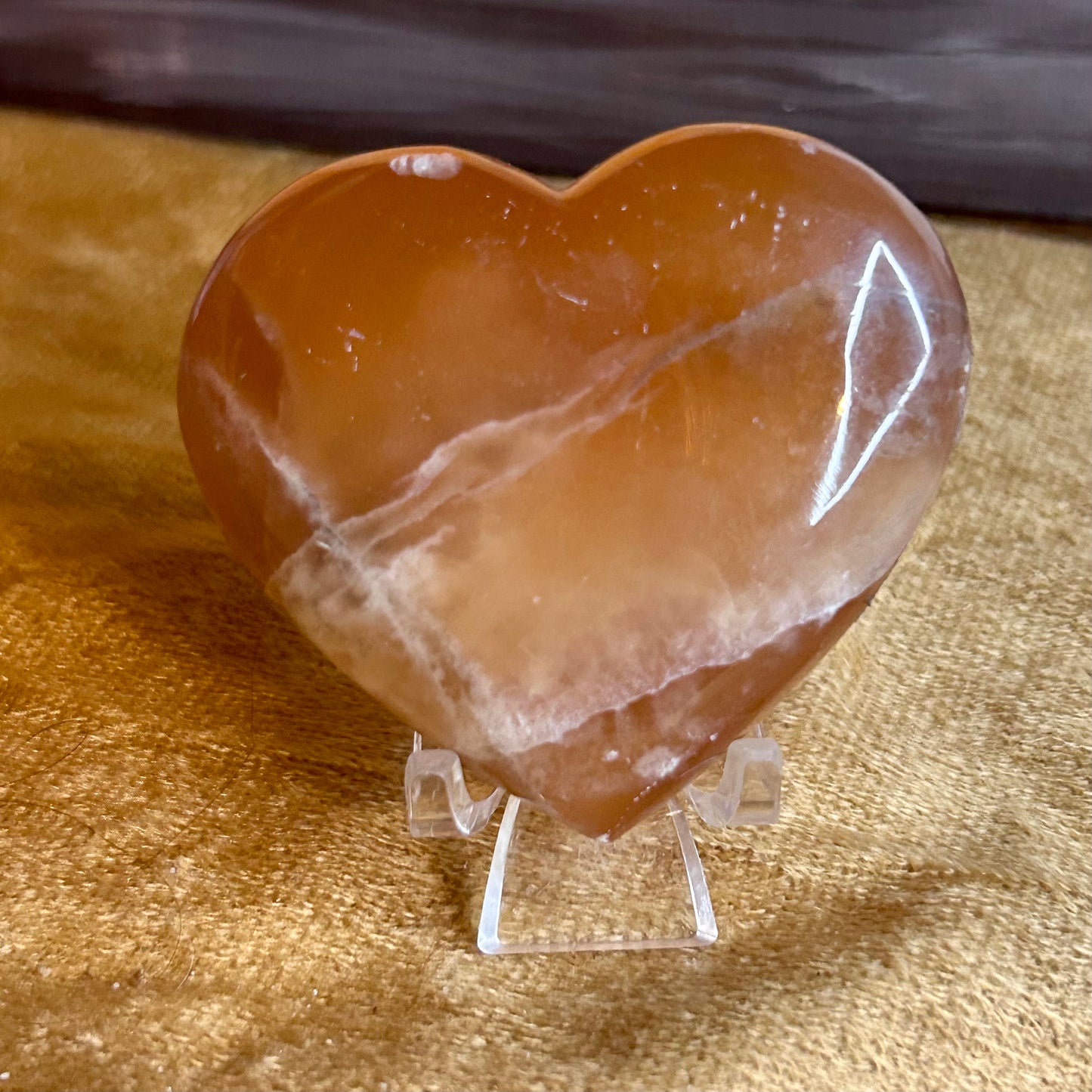 Honey Calcite, Heart