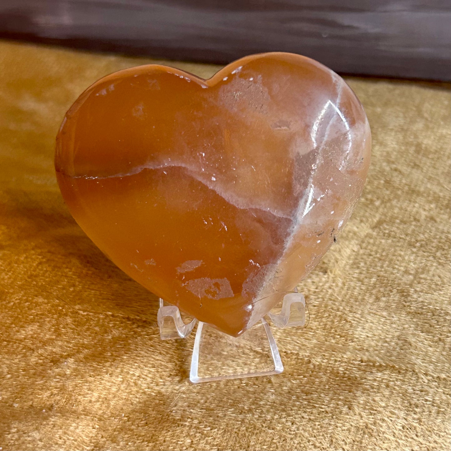 Honey Calcite, Heart