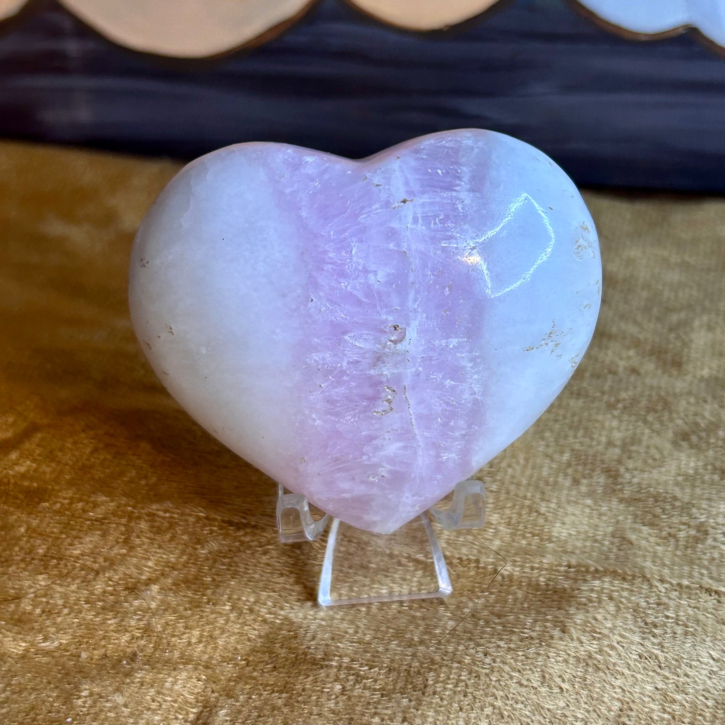 Pink Aragonite Heart