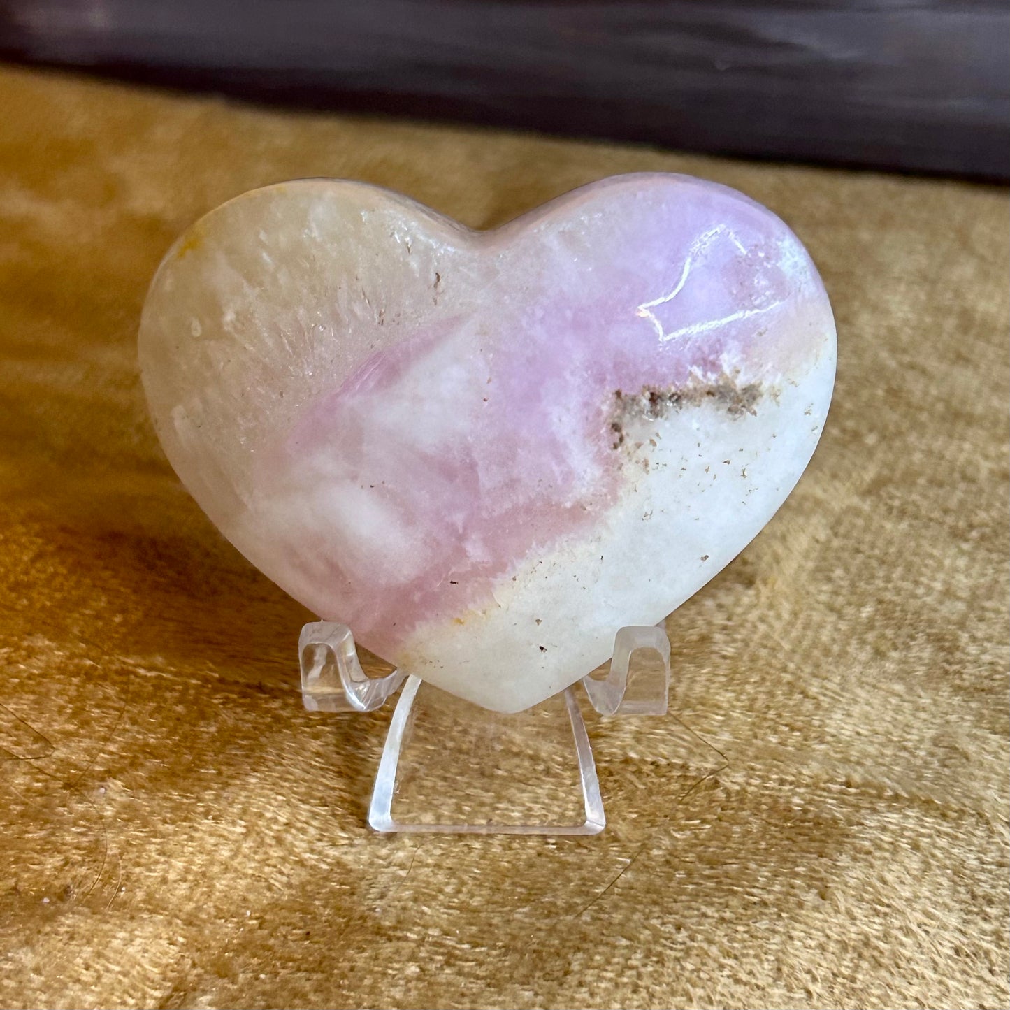 Pink Aragonite Heart