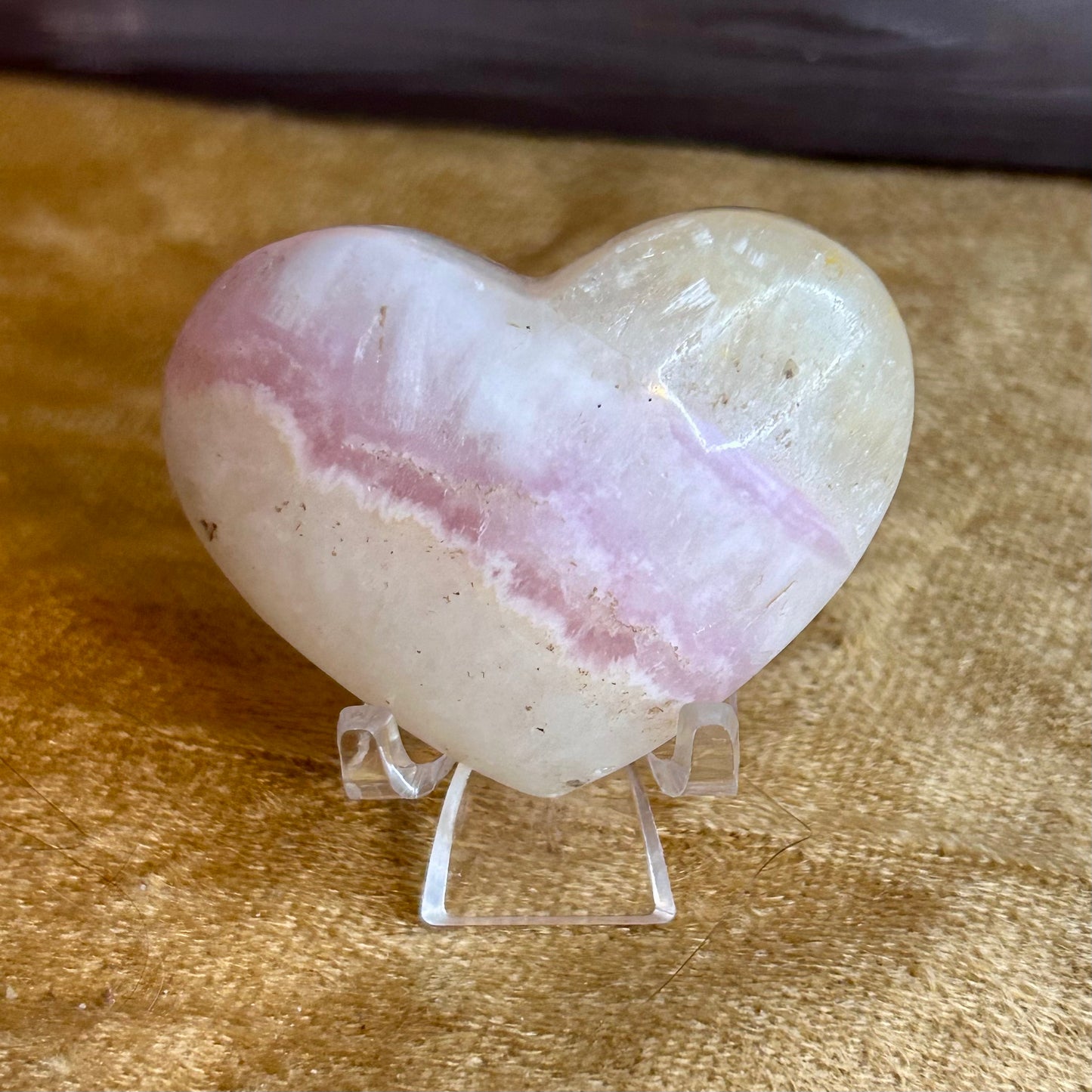 Pink Aragonite Heart