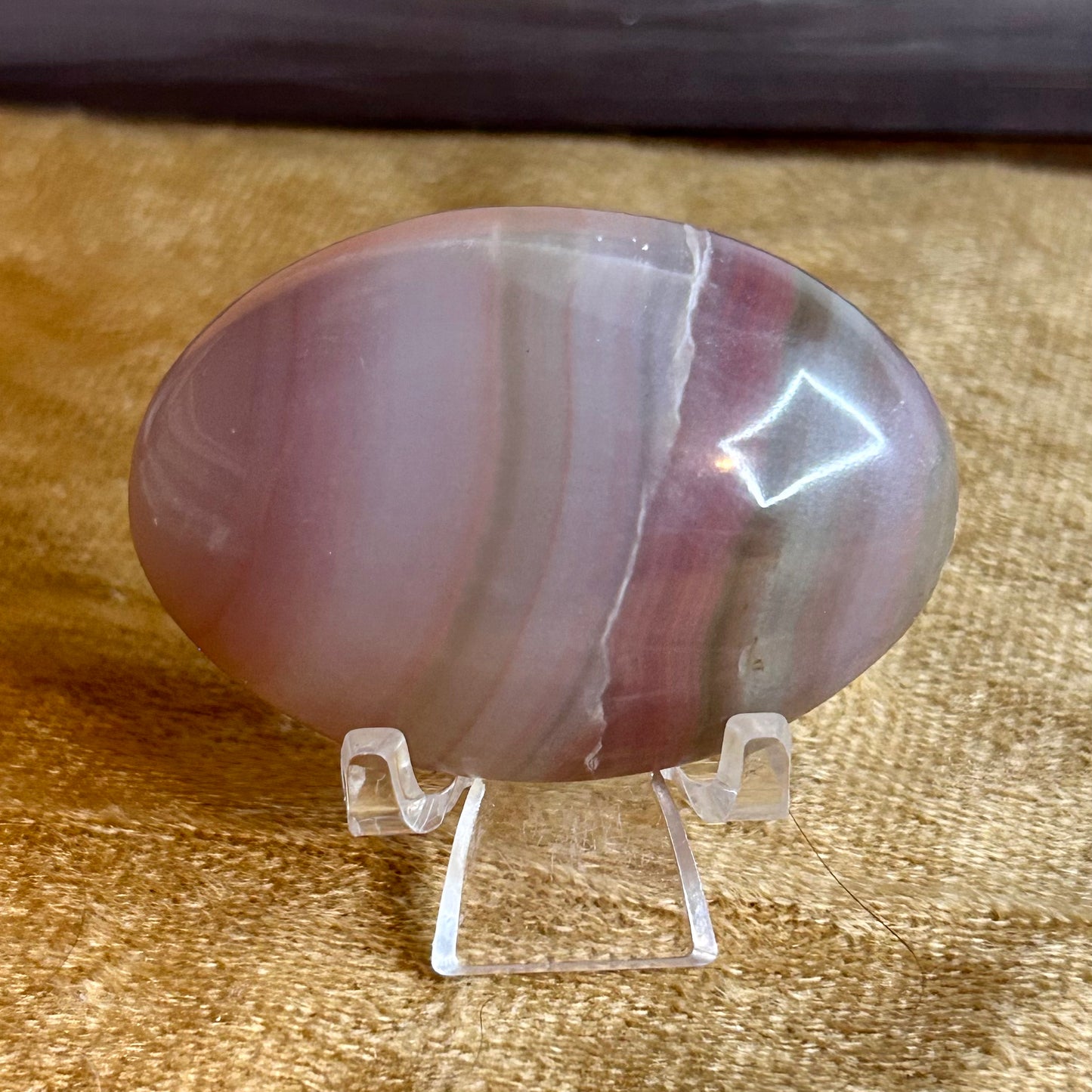 Flower Agate Palm Stone