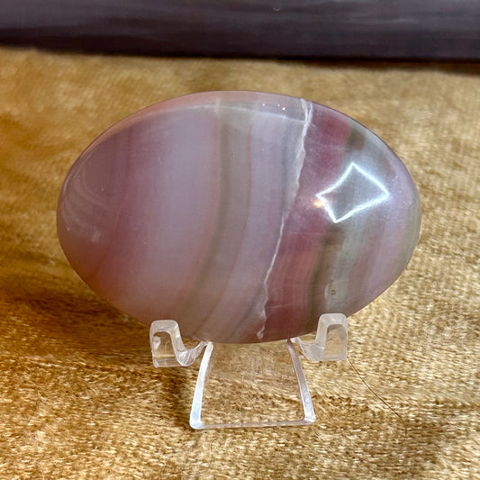 Flower Agate Palm Stone