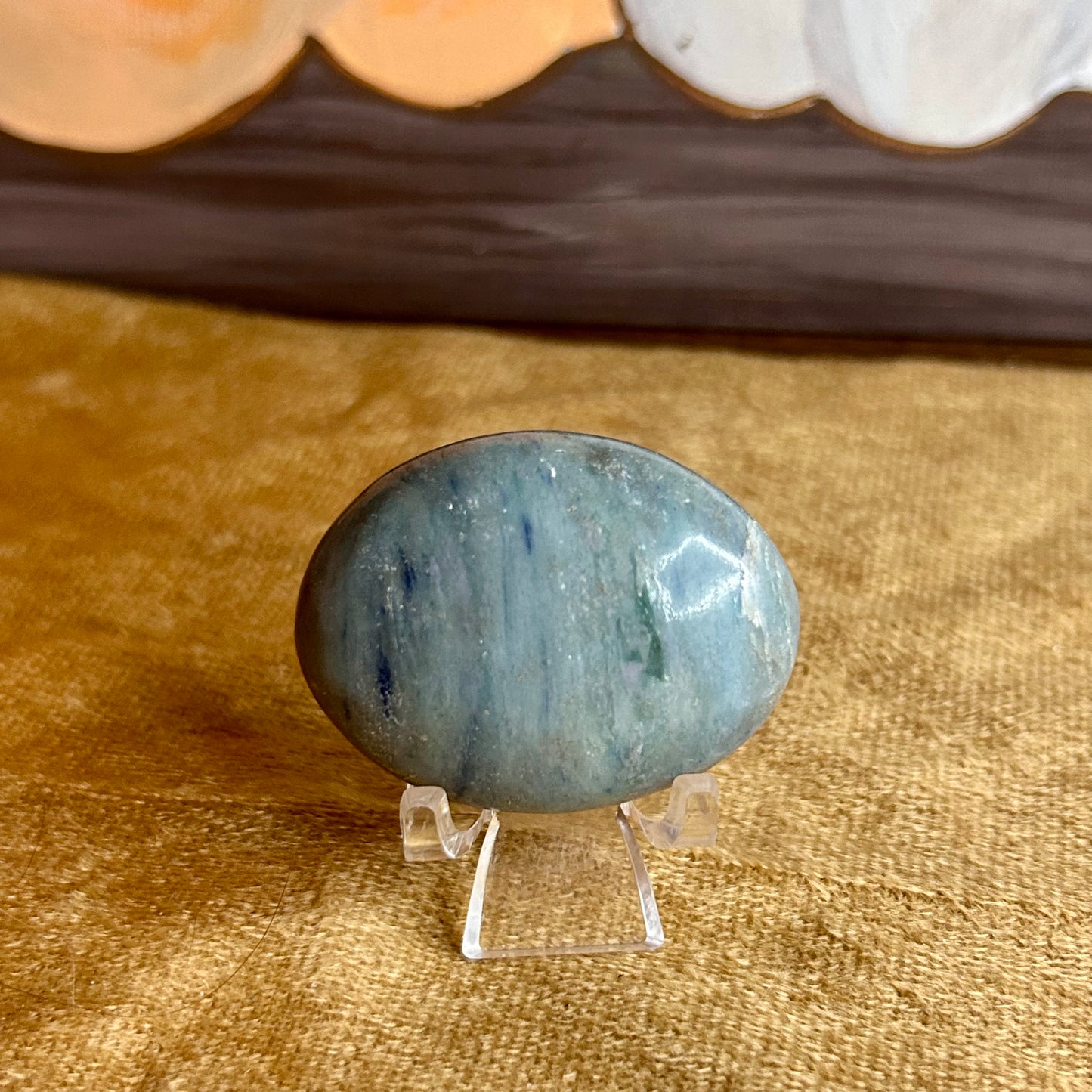 Blue Calcite Palm Stone