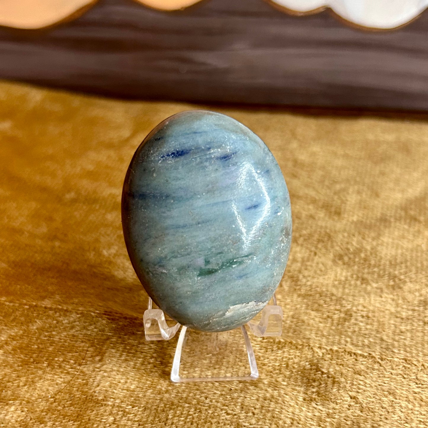 Blue Calcite Palm Stone