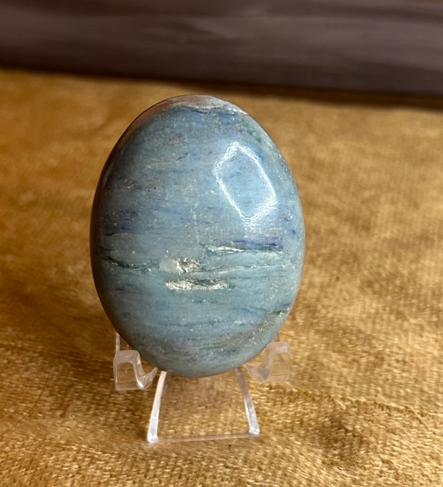 Blue Calcite Palm Stone