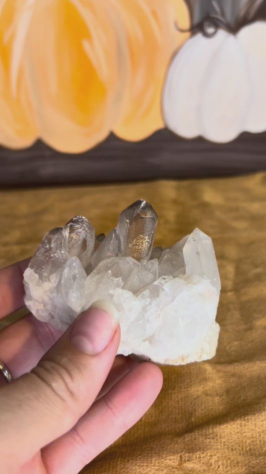 Quartz Cluster, 5.40 oz Clear Quartz with Rainbows (Clarity + Amplification)